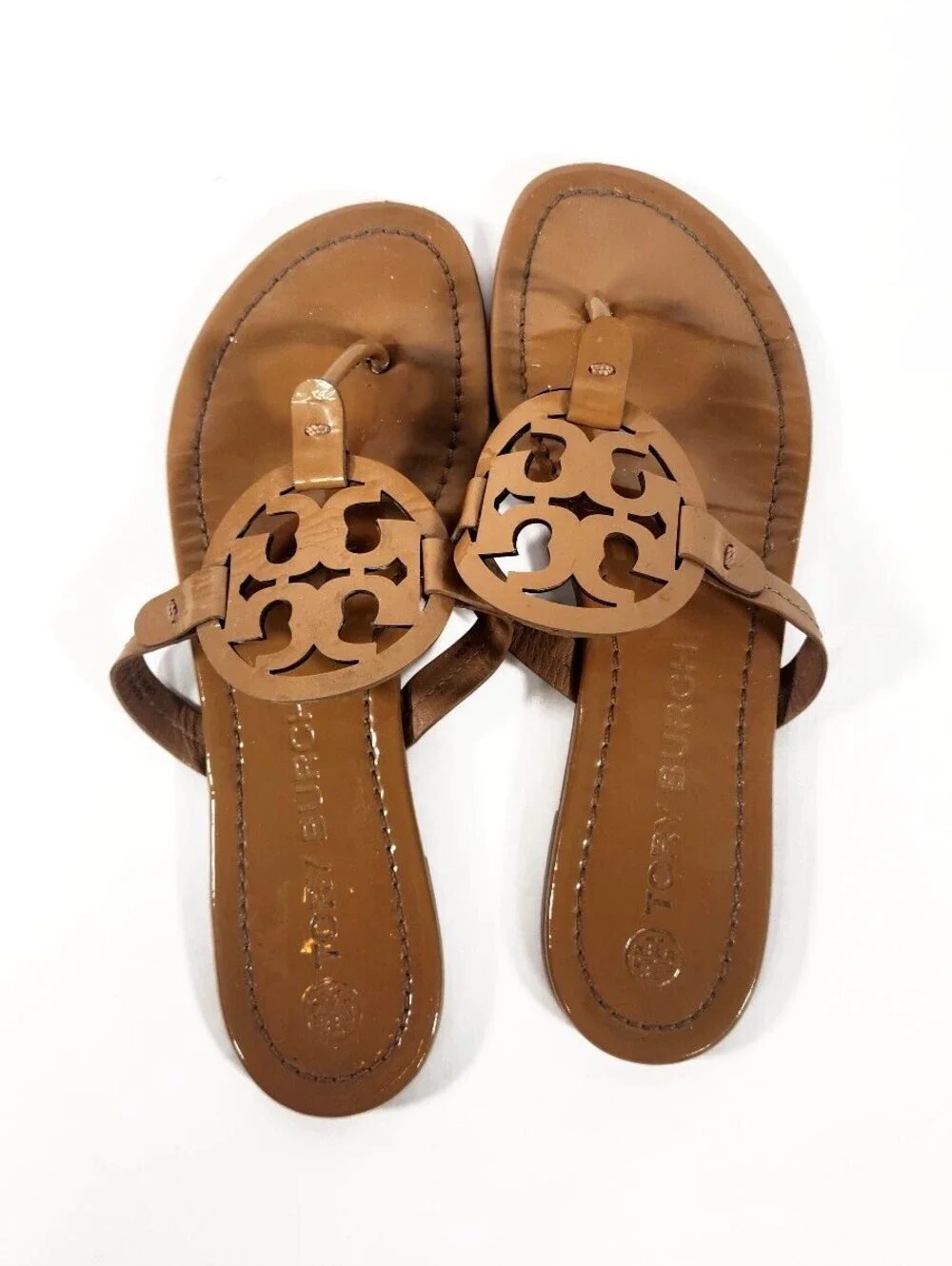 Tory Burch Metallic Silver Miller Sandals Size 9